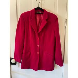 Havre Bernard cashmere wool nylon hot pink blazer Womens 12 soft lightweight